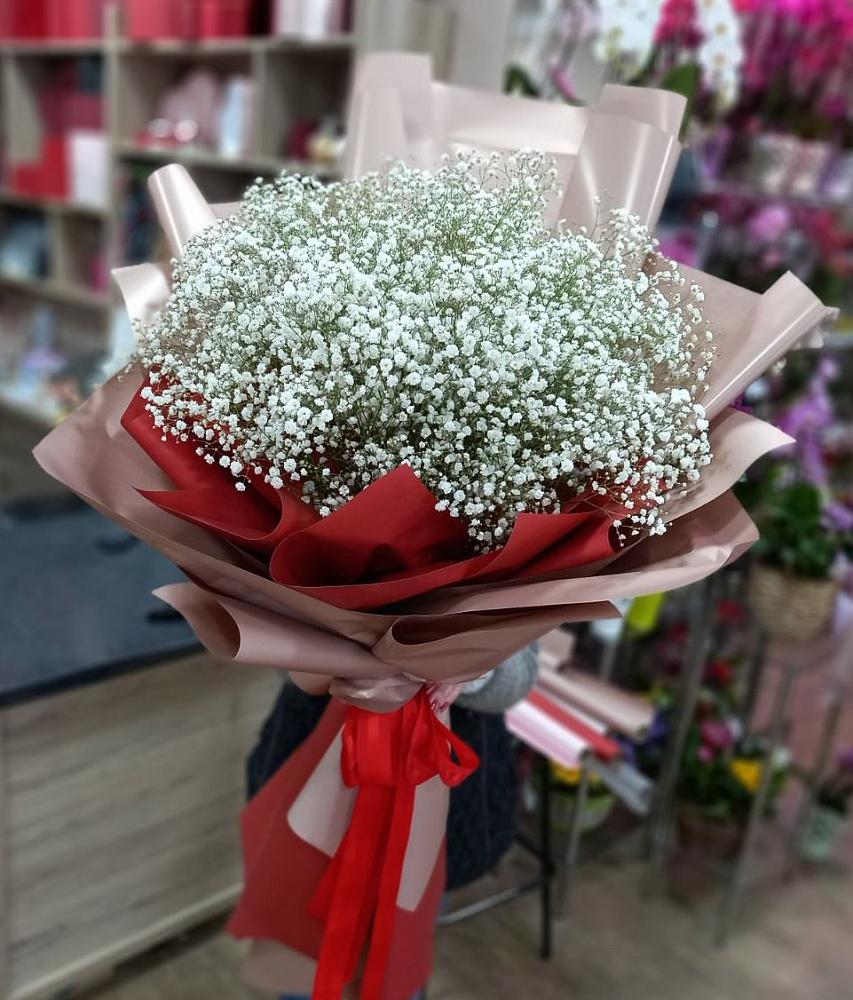Букет Белые хлопья в Кунашак Букет цветов из: Гипсофила в Кунашак