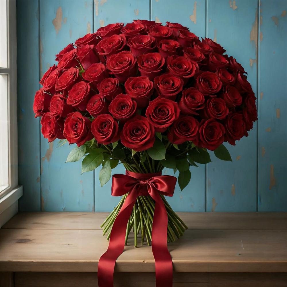 Букет Красные розы Блэк Меджик в Кунашак