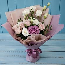 Букет цветов из:  Розы и Лизиантусы #REPLACE_PRED# Кунашак
