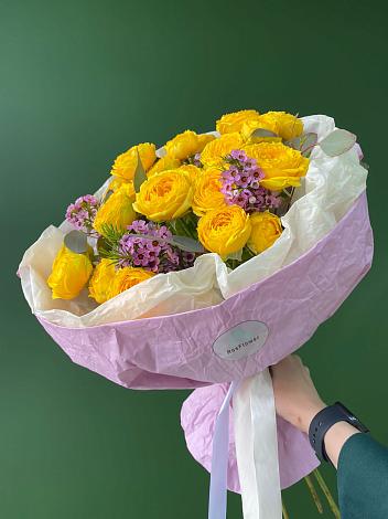 Букет Кустовые желтые розы в Кунашак