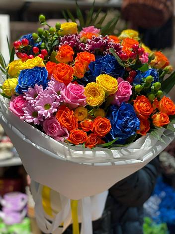 Букет цветов из: Розы и Хризантемы в Кунашак