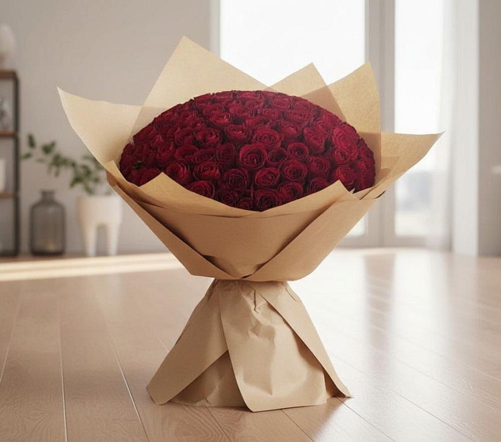 Букет 101 Красная роза в Кунашак