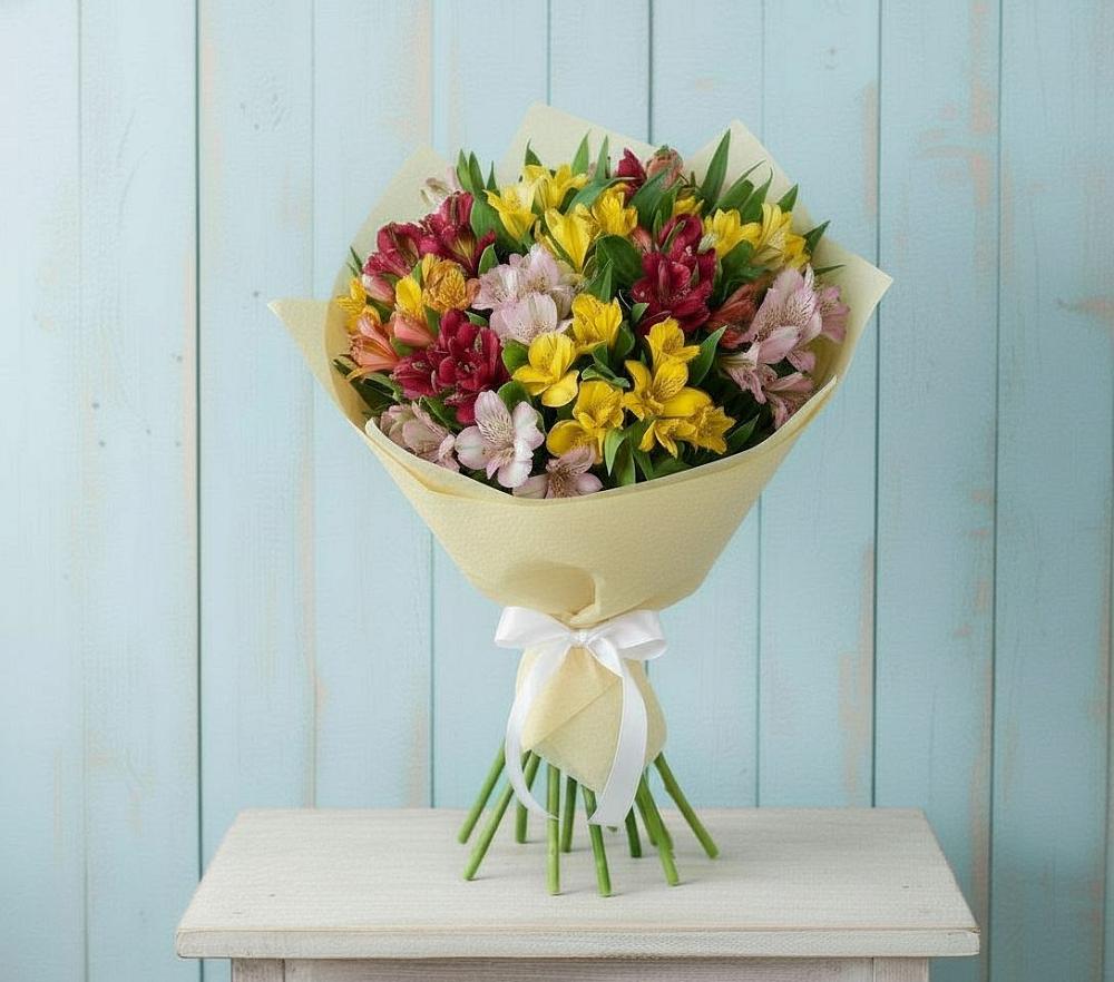 Букет цветов из: Альстромерии в Кунашак