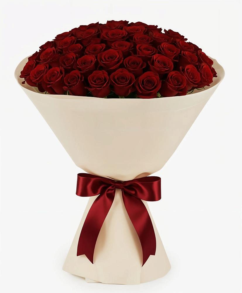 Букет 101 Бордовая роза Блэк Бакарра в Кунашак