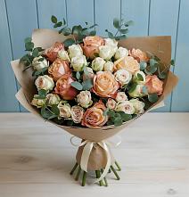 Букет цветов из:  Альстромерии и Розы #REPLACE_PRED# Кунашак